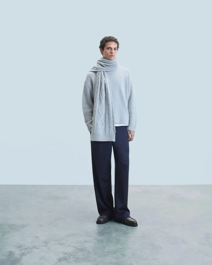 From Future Cashmere Sweaters Men Crewneck Sweater Gray Stone