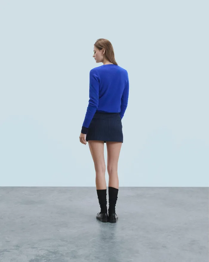 From Future Cashmere Sweaters Women Basic VNeck Sweater Popblue