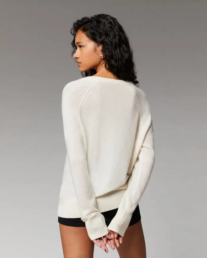 From Future Cashmere Sweaters Women Lightweight Oversized VNeck Sweater Light Heather Gray