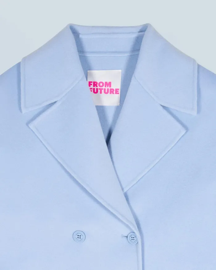 From Future Coats and Jackets Women Outerwear Caban Jacket Baby Blue
