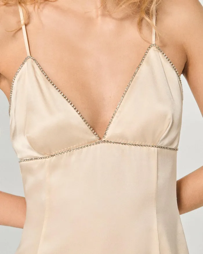 From Future Dresses and Jumpsuits Women Tessia Short Strap Dress Champagne