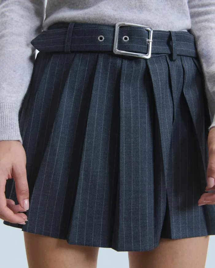 From Future Skirts Women Mini Tailoring Skirt Rayures Gris