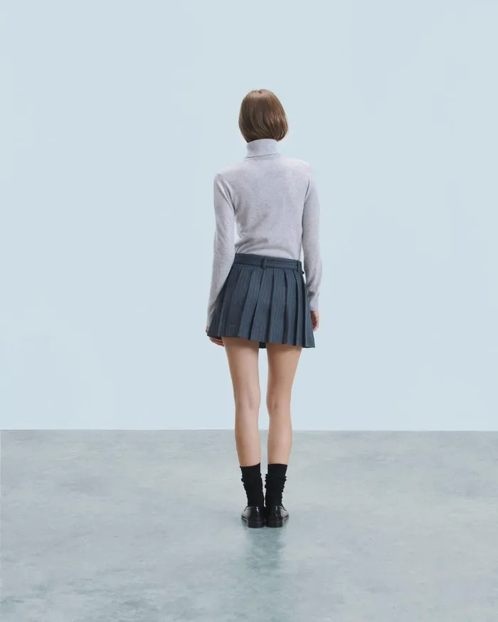From Future Skirts Women Mini Tailoring Skirt Rayures Gris
