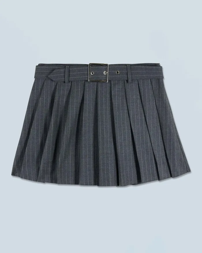 From Future Skirts Women Mini Tailoring Skirt Rayures Gris