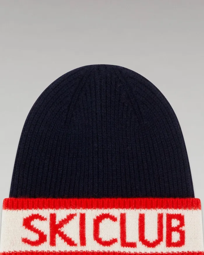 From Future Tote Bags Ski Club Cuffed Beanie Navy