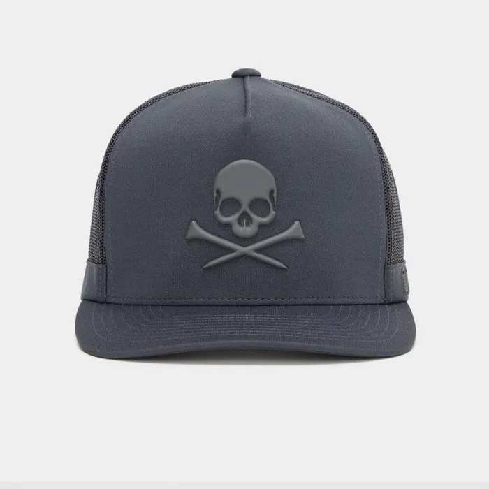 GFORE Hats Men MONOCHROME SKULL and TEES INTERLOCK KNIT TALL TRUCKER HAT Charcoal GFORE Hats Men MONOCHROME SKULL and TEES INTERLOCK KNIT TALL TRUCKER HAT Charcoal