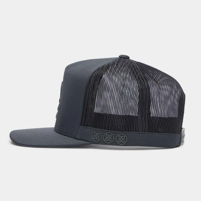 GFORE Hats Men MONOCHROME SKULL and TEES INTERLOCK KNIT TALL TRUCKER HAT Charcoal GFORE Hats Men MONOCHROME SKULL and TEES INTERLOCK KNIT TALL TRUCKER HAT Charcoal