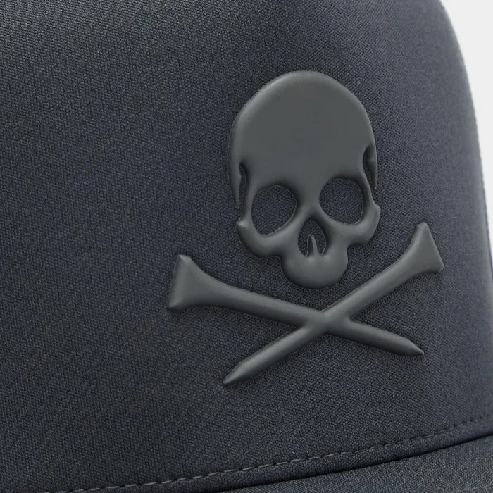 GFORE Hats Men MONOCHROME SKULL and TEES INTERLOCK KNIT TALL TRUCKER HAT Charcoal GFORE Hats Men MONOCHROME SKULL and TEES INTERLOCK KNIT TALL TRUCKER HAT Charcoal