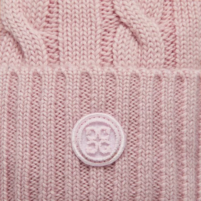 GFORE Hats Women CIRCLE G039S CASHMERE CABLE KNIT RIBBED BEANIE Blush GFORE Hats Women CIRCLE G039S CASHMERE CABLE KNIT RIBBED BEANIE Blush