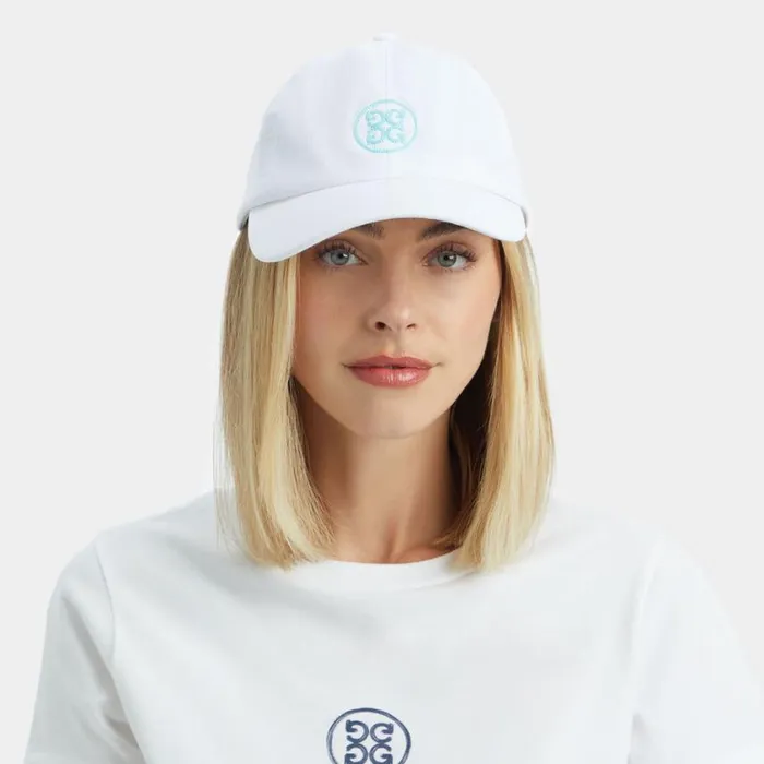 GFORE Hats Women CIRCLE G039S STRETCH TWILL SNAPBACK HAT Snow