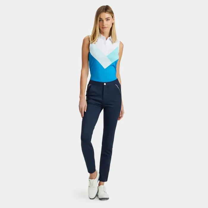 GFORE Polos and Shirts Women MULTI V TECH JERSEY SLEEVELESS POLO Snow