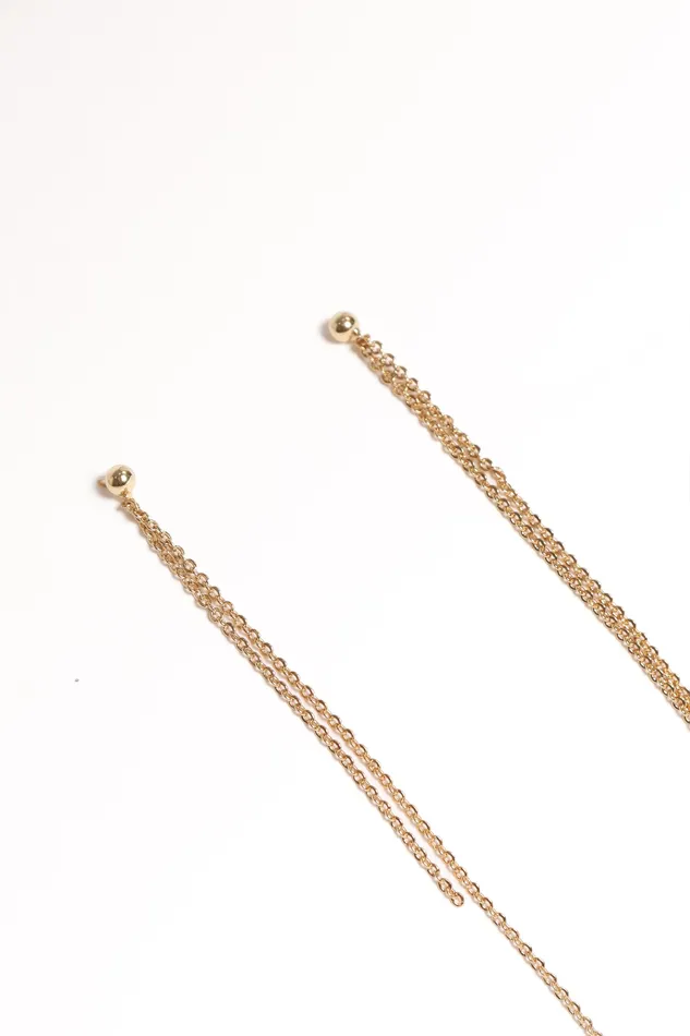 Genevieve Drop Earrings 8211 Gold Gold Earrings petalandpup Women