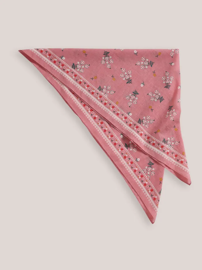Girls Cyrillus Accessories Organic Bandana Rose Grise