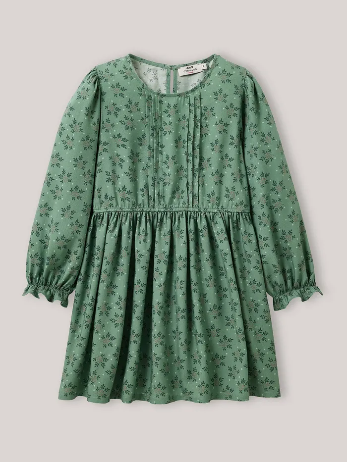 Girls Cyrillus Clothing Antonia Print Viscose Dress Imp Antonia