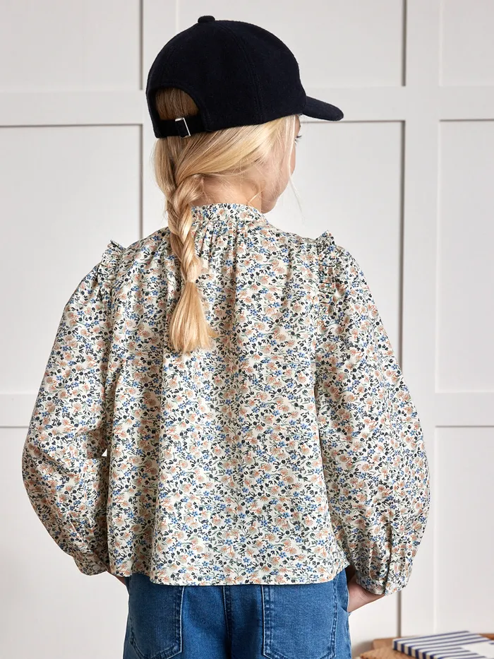 Girls Cyrillus Clothing Daisy Print Shirt Imp Daisy