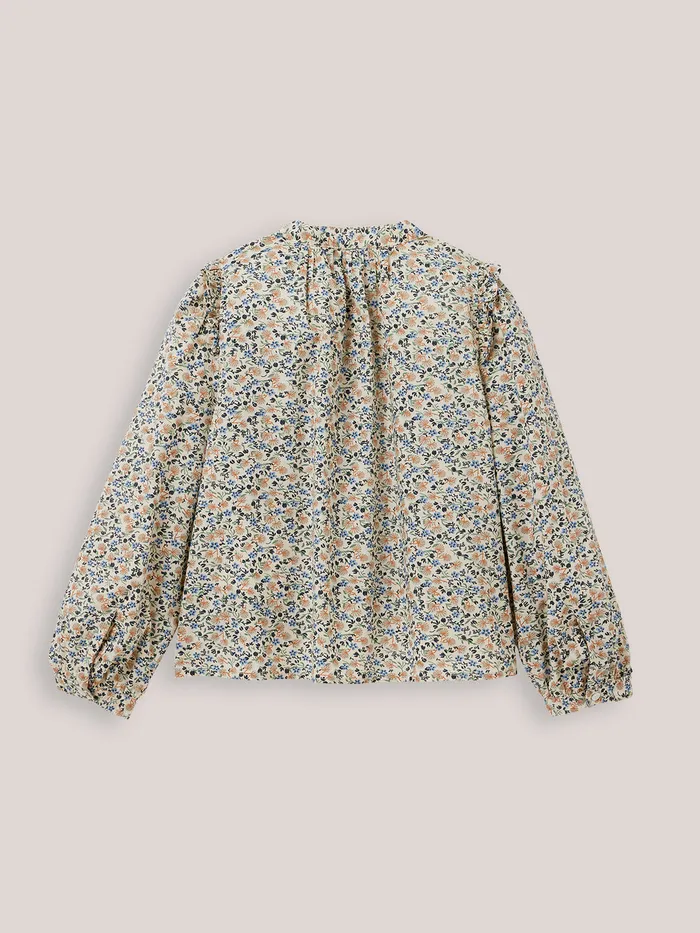 Girls Cyrillus Clothing Daisy Print Shirt Imp Daisy