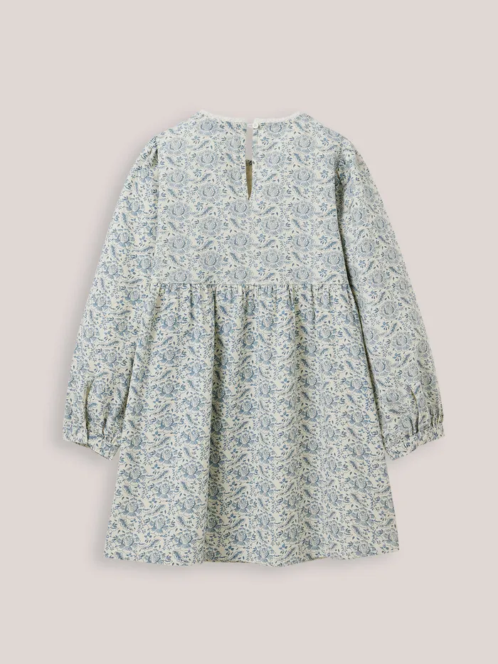 Girls Cyrillus Clothing GeraldinePrint Crepe Dress Imp Geraldine Ciel