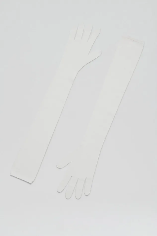 Gloves Women Scanlan Theodore CREPE KNIT GLOVES CREAM