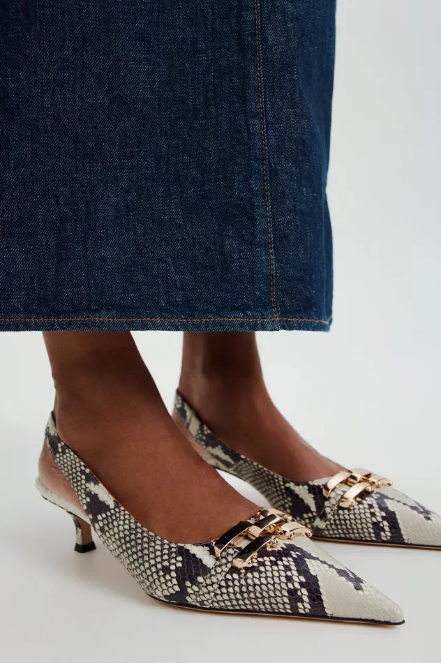 GOLD TRIM SLINGBACK 45 STONE Shoes Scanlan Theodore Women GOLD TRIM SLINGBACK 45 STONE Shoes Scanlan Theodore Women