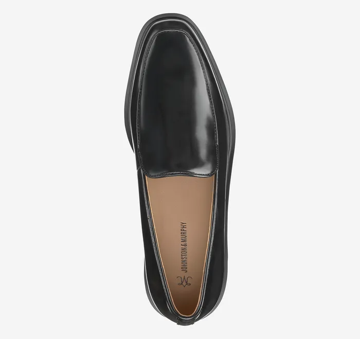 Gracelyn Venetian Black Antiqued Calfskin Women Heels and Platform Wedges Johnston and Murphy