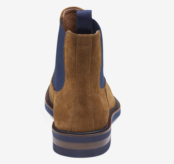 Hartley Chelsea Boot Snuff Italian Suede Men Boots Johnston and Murphy