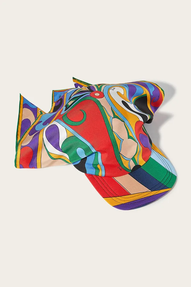 Hats And Hair Accessories Women PUCCI OrchideePrint SilkTwill Cap