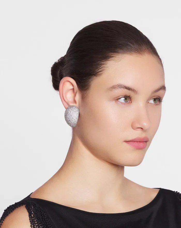 Haute Squence Rhinestone Earrings Silvercrystal Women Lanvin Jewelry