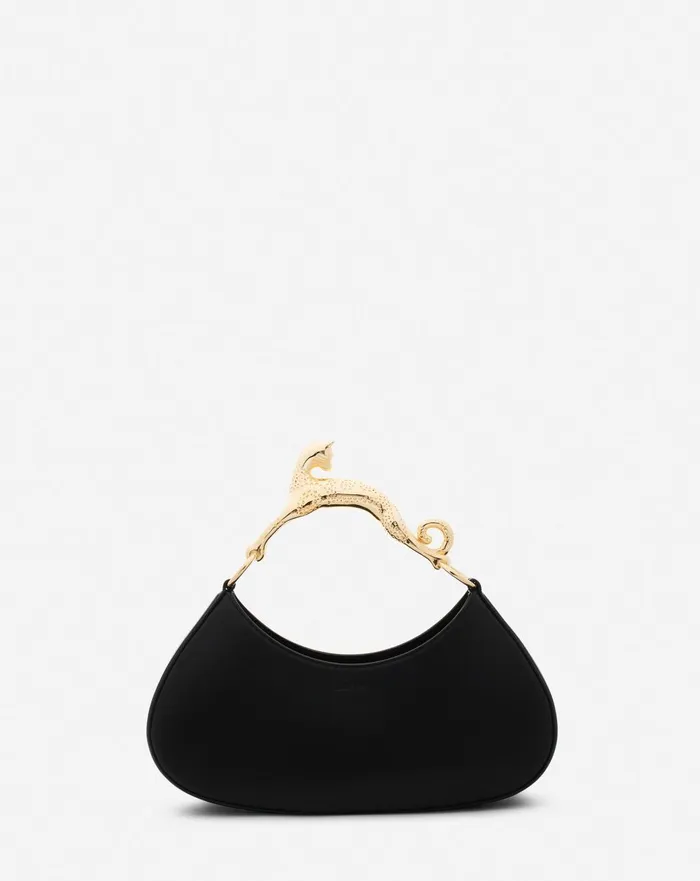 Hobo Cat Bolide Leather Bag Black Women Lanvin Tote Bags and Top Handle Bags