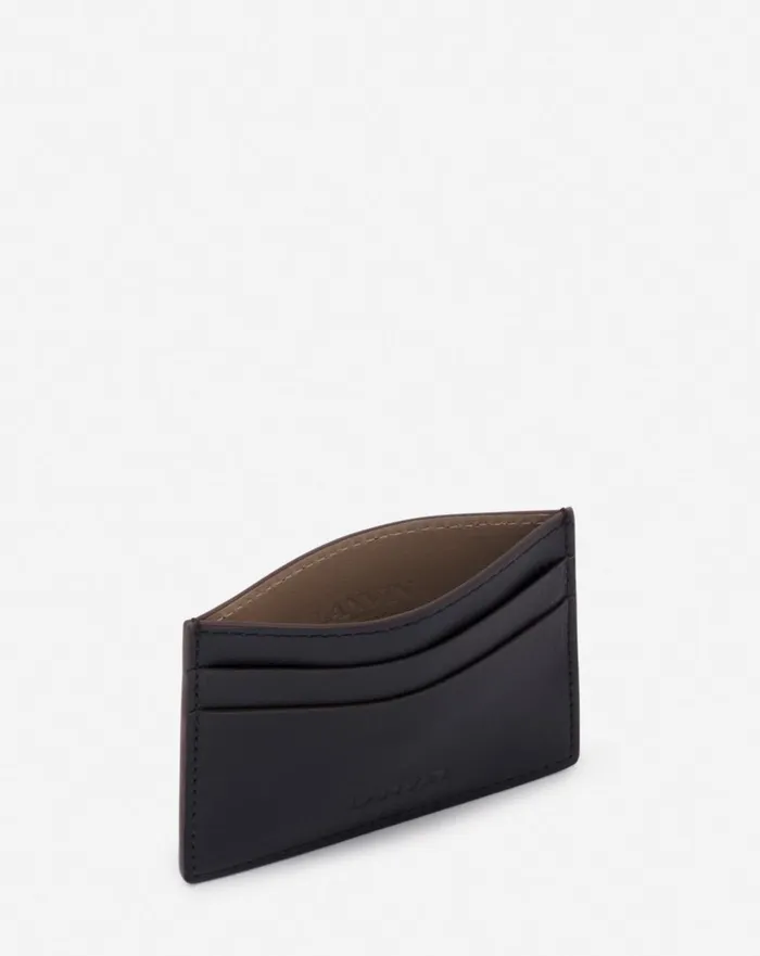 Hobo Tie Leather Card Holder Black Men Lanvin Wallets and Small Leather Goods