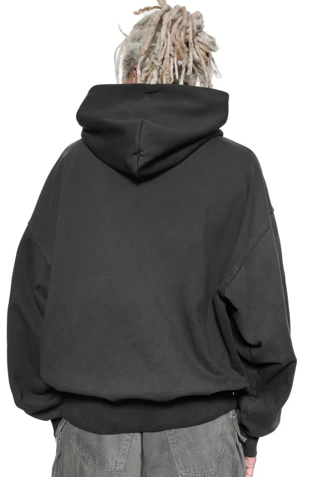 Hoodies and Sweatshirts Men Jaded London Washed Black Oversized Texas Hoodie