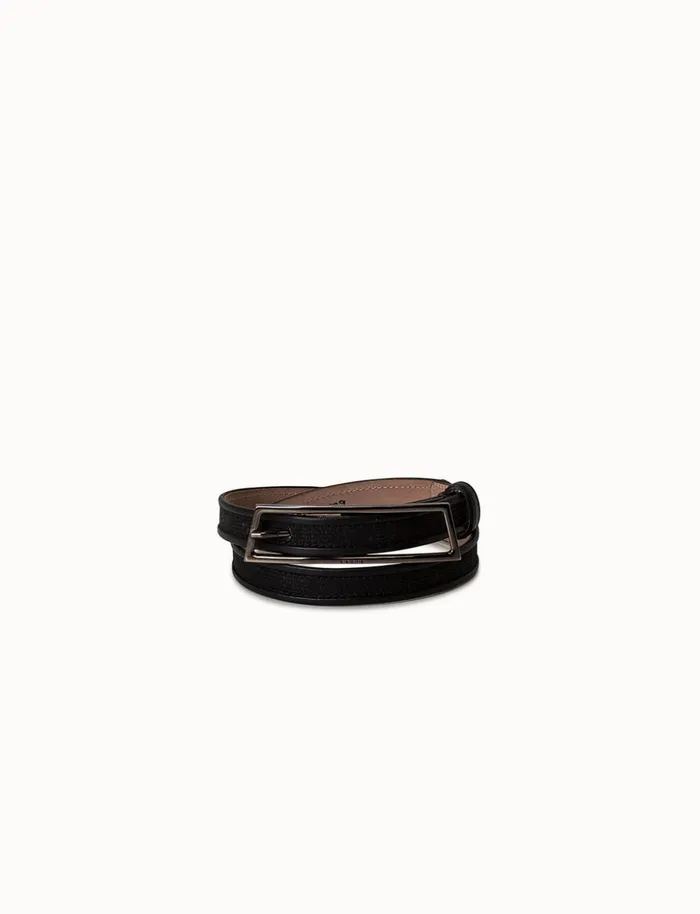 Horsehair Belt Black Women Akris Belts