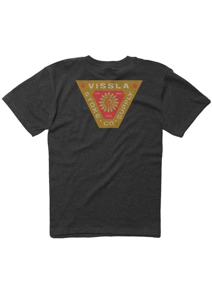 Insignia Boys Tee Black Heather Clothing Vissla Youth