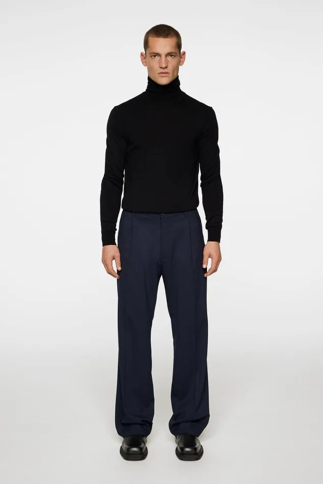 JLindeberg Haij Pleated Twill Pants Men Trousers