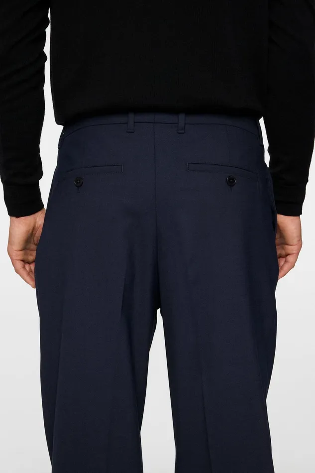 JLindeberg Haij Pleated Twill Pants Men Trousers