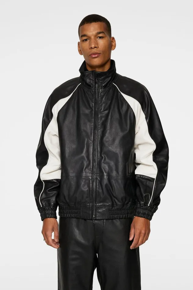JLindeberg Lex Leather Track Jacket Men Jackets