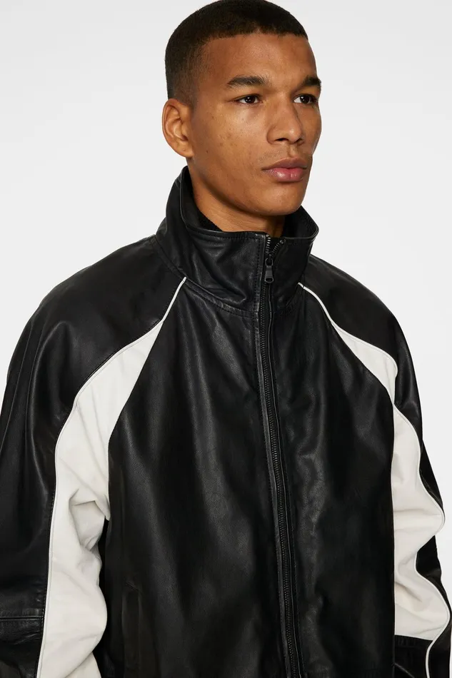 JLindeberg Lex Leather Track Jacket Men Jackets