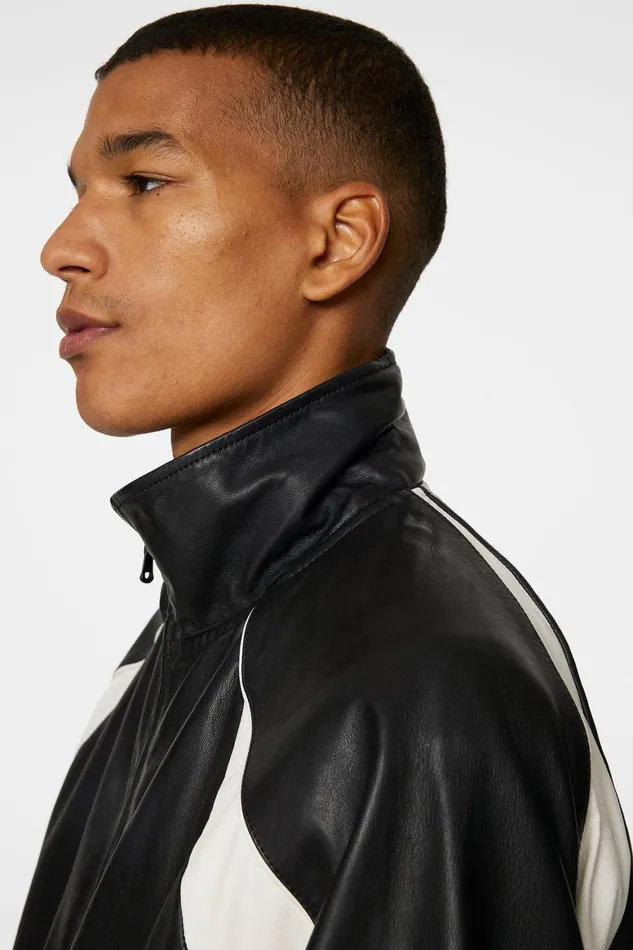 JLindeberg Lex Leather Track Jacket Men Jackets