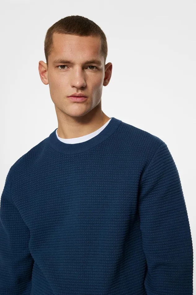 JLindeberg Oliver Structured Sweater Men Knitwear