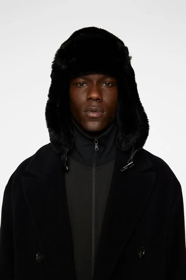 JLindeberg Trapper Faux Fur Hat Men Beanies