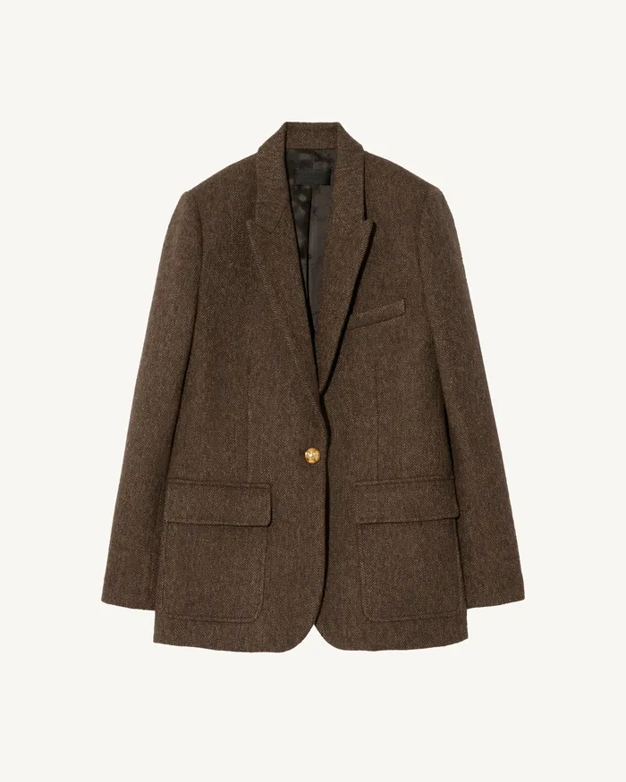 Jackets and Blazers Nili Lotan Women MIREILLE BLAZER Brown Herringbone