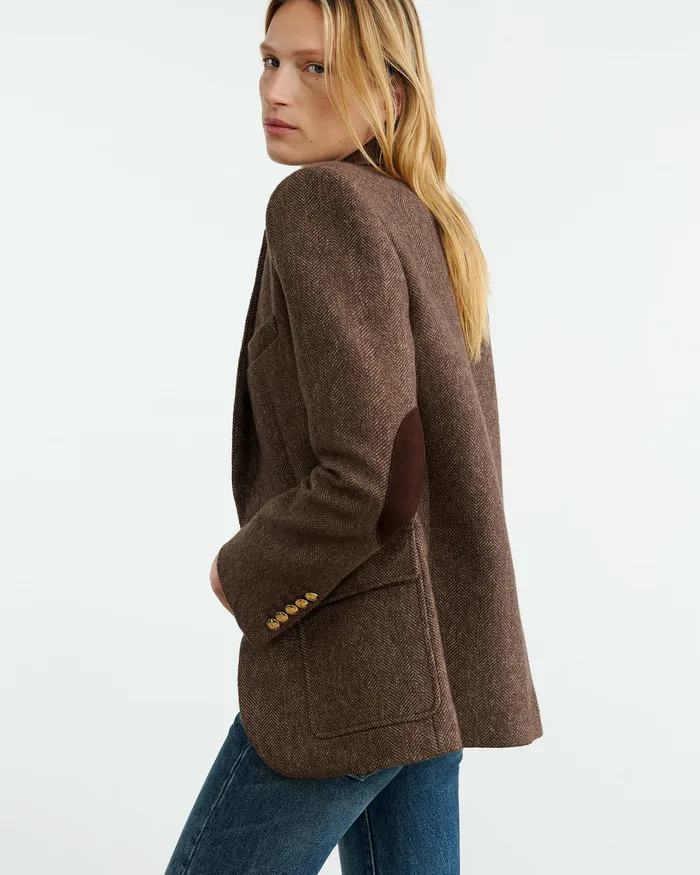 Jackets and Blazers Nili Lotan Women MIREILLE BLAZER Brown Herringbone