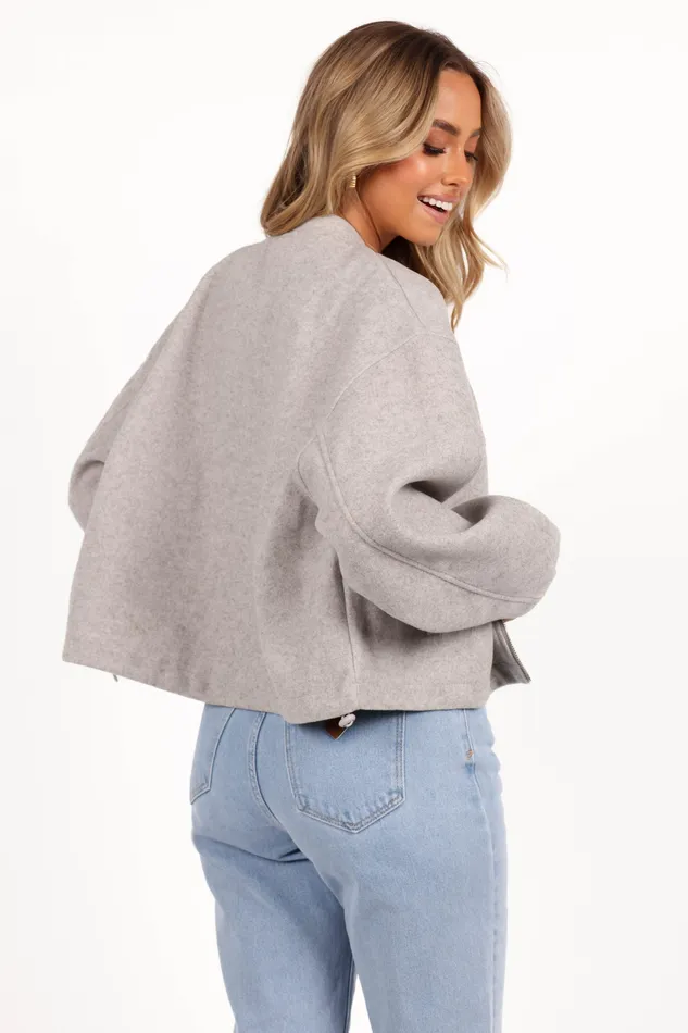 Jackets and Coats Liv Zip Front Jacket 8211 Grey Grey petalandpup Women