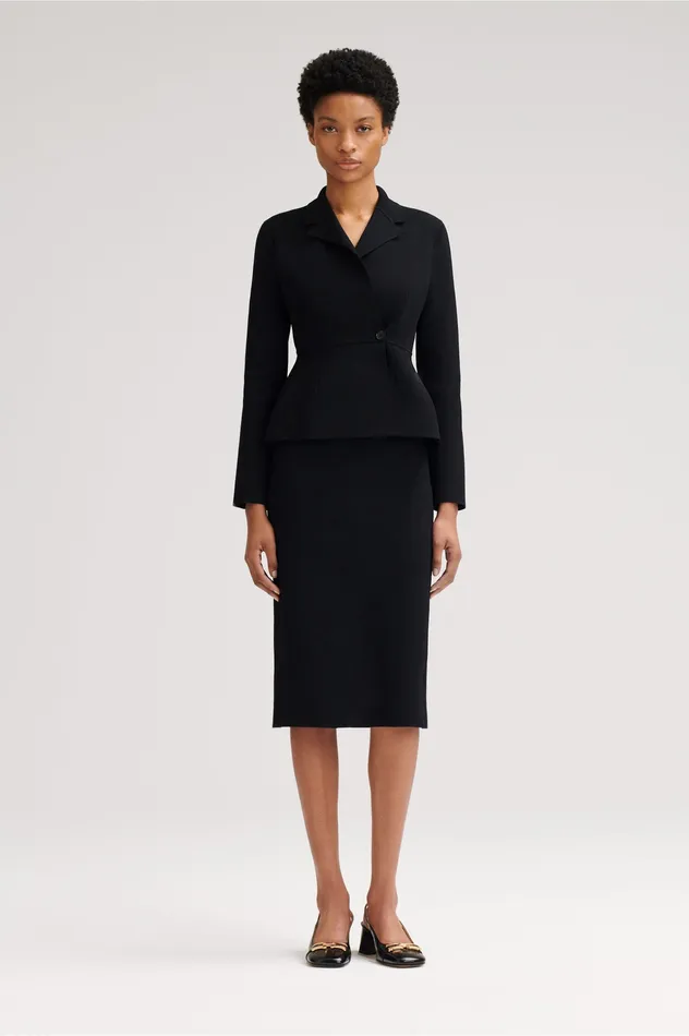 Jackets CREPE KNIT TAILORED JACKET BLACK Scanlan Theodore Women