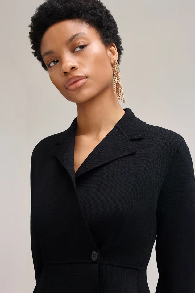 Jackets CREPE KNIT TAILORED JACKET BLACK Scanlan Theodore Women