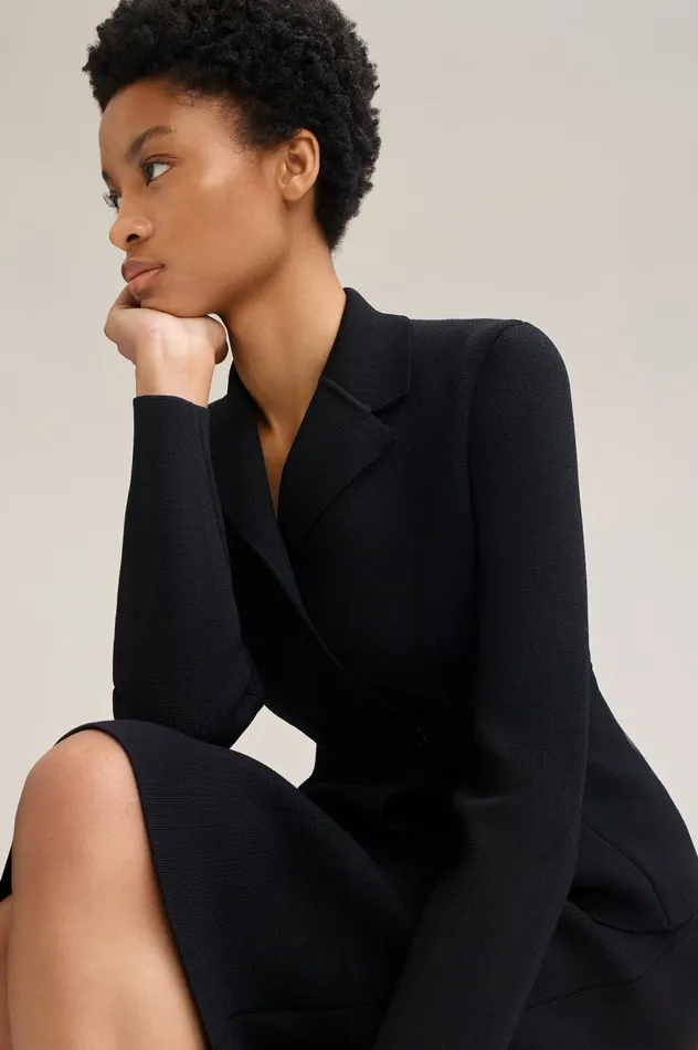 Jackets CREPE KNIT TAILORED JACKET BLACK Scanlan Theodore Women