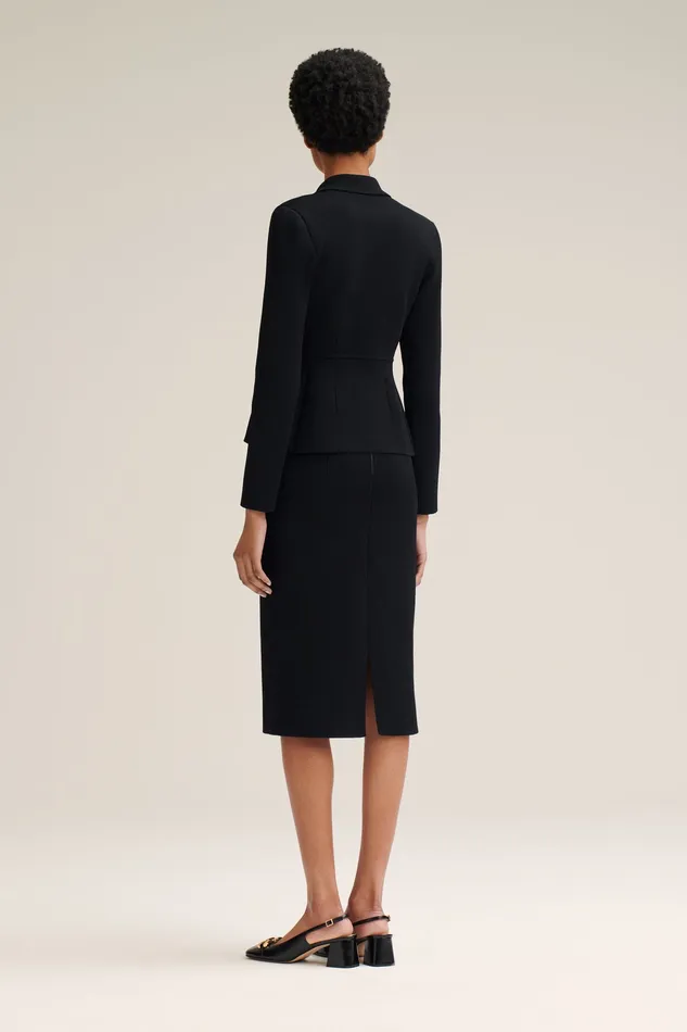 Jackets CREPE KNIT TAILORED JACKET BLACK Scanlan Theodore Women