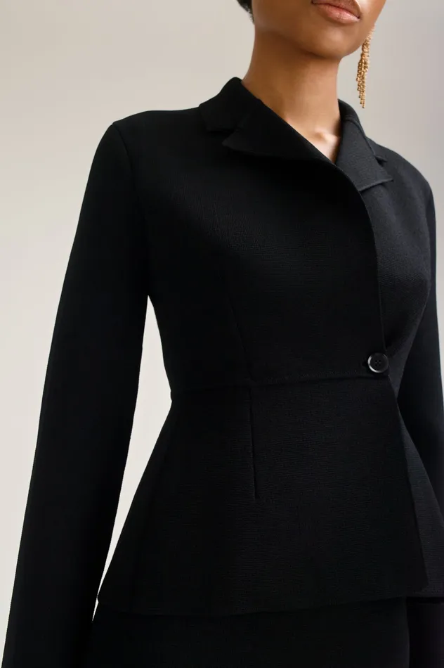 Jackets CREPE KNIT TAILORED JACKET BLACK Scanlan Theodore Women