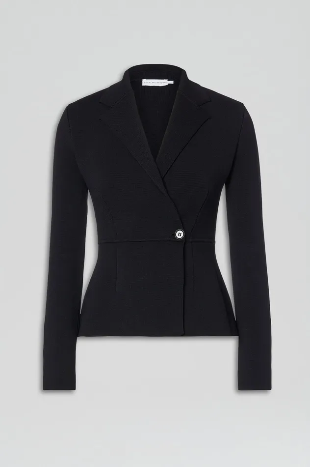 Jackets CREPE KNIT TAILORED JACKET BLACK Scanlan Theodore Women