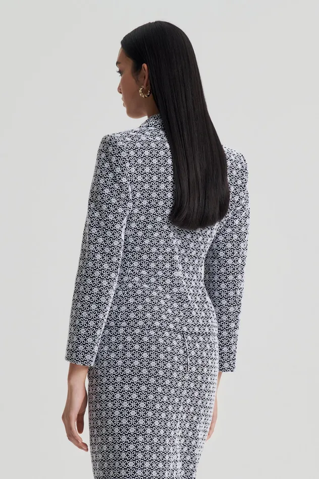 Jackets EMBROIDERED FLORAL JACKET BLACKWHITE Scanlan Theodore Women
