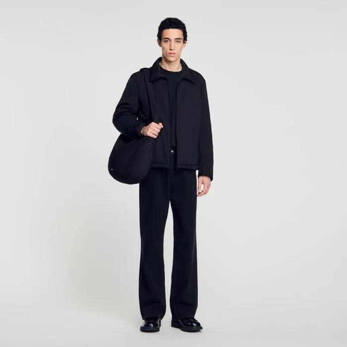 Jackets Men SANDRO Quilted Zip Jacket Black